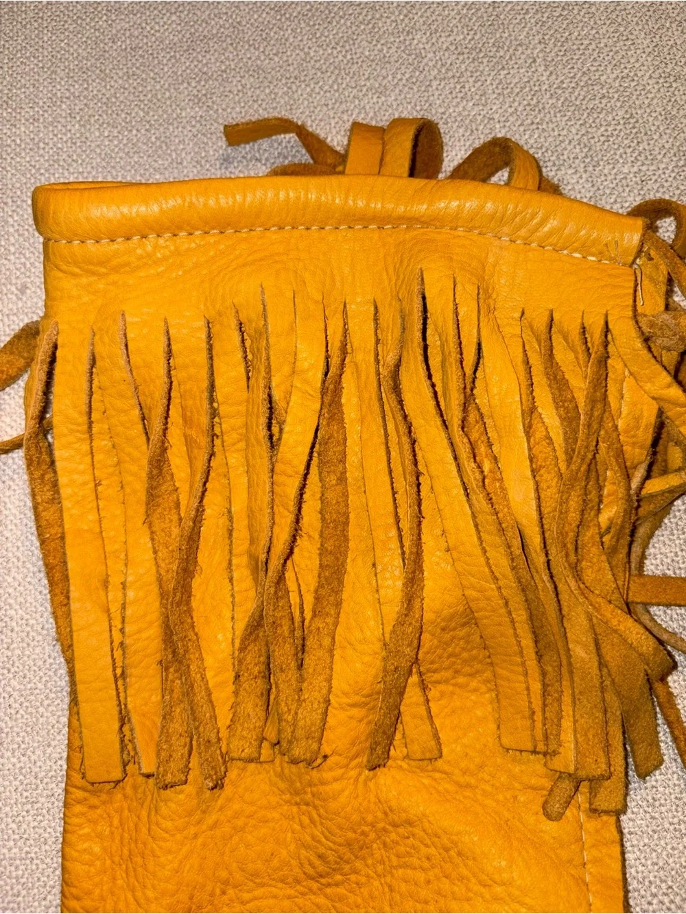 Vintage Leather Fringe Moccasin Boots Soft Sole Knee High Boho Mens 11